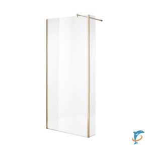 Душевая перегородка Niagara Nova NG-644-90GOLD (90х195) золото, стекло прозрачное (NG-644-90GOLD)