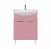 Мебель для ванной Misty Джулия 65 с зеркало-шкафом прямая розовая