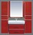 Мебель для ванной Misty Гранд Lux 70 подвесная с 2-мя ящиками бордо Croco с зеркалом