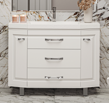 Тумба под раковину Misty Терра 110 напольная, белая — 