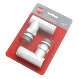 Набор дизайн-вентилей Royal Thermo PIANO, угловой (белый) 1/2&quot; — Биметаллический радиатор ROYAL Thermo Vittoria 500 x6 секций