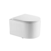 Унитаз подвесной Point Деметра безободковый, белый, сиденье дюропласт микролифт быстросъем., PN41121 — 