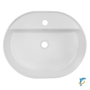 Раковина-чаша Creo Ceramique 560х450х120 накладная, овальная, керамика, белый матовый (PU4500MRMWH)  (PU4500MRMWH)