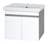 Тумба с раковиной Misty Ронда 60 подвесная, бетон светло-серый — 