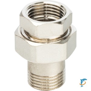 Stout Разъемное соединение "американка" ВН никелированное, уплотнение под гайкой o-ring кольцо 1/2  (SFT-0041-000012)