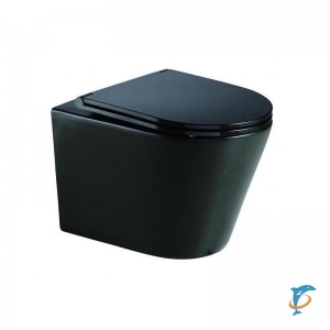 Унитаз подвесной Azario Teramo безободковый, чёрный матовый AZ-053E-R-MB (AZ-053E-R-MB SP)