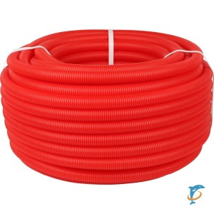 Stout Труба гофрированная ПНД, цвет красный, наружным диаметром 25 мм для труб диаметром 16-22 мм (SPG-0002-502520)