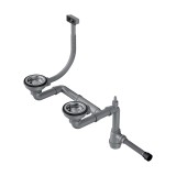 Арматура OMOIKIRI для одночашевых моек со скрытым переливом WK-1,5-S-IN нержавеющая сталь — 