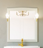 Зеркало ValenHouse Эллина 80 слоновая кость, фурнитура золото — 