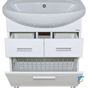 Тумба с раковиной Misty Стелла 65 с Б/К и 2-мя ящиками (Э-Сте01065-01К2Я + Misty_0113)