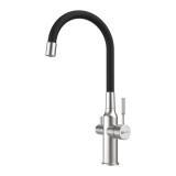Смеситель Lemark Expert LM5083S-Black для кухни  с подключением к фильтру с питьевой водой — 