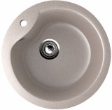 Круглая мойка с отверстием под смеситель ULGRAN U-102n песочный — 