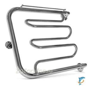 Полотенцесушитель водяной DW [1"] 600/700 с полочками+крепёж  (Dw 600/700 с полочками)