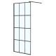 Душевая перегородка Loranto Walk-in 90x200 регулируемый кронштейн 70-100 мм, прозрачное стекло 8 мм, Лофт клетка , профиль черный матовый (CS-W02B-90)  (CS-W02B-90)