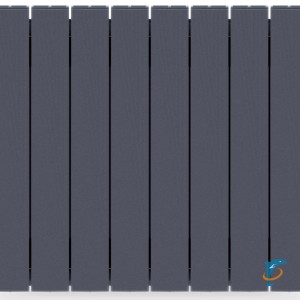 Биметаллический радиатор Rifar SUPReMO 6 секций боковое подключение (ТИТАН)  (4RS50-6-TI)