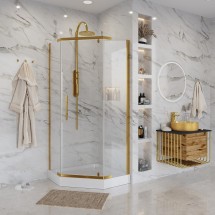 Душевое ограждение Niagara NG-6434-08 GOLD (100х100х190) — 