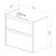 Тумба Lemark COMBI 80 см под 1 раковину, подвесная/напольная, 2 ящика, цвет фасада: Бетон, цвет корпуса: Белый глянец