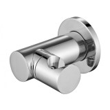 Настенный кронштейн для соединения душевого шланга с держателем Хром (круглый) 0052 &mdash; 