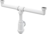 Сифон для двойной мойки AlcaPlast A448-DN50/40 — 