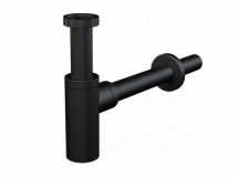 Сифон для умывальника AlcaPlast A400BLACK чёрный матовый — 