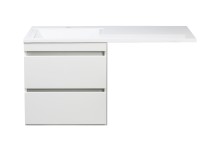 Тумба с раковиной El Fante подвесная Даллас 120 Люкс белая PLUS левая — Тумба с раковиной El Fante подвесная Даллас 120 Люкс белая PLUS левая СС-00000469 + СС-00000564