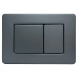 Кнопка смыва AZARIO NEW-TS механическая, двойной смыв, квадратные кнопки, нержавеющая сталь 304, серый (AZ-SS-003-GG) &mdash; 