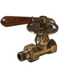 Вентиль RETROstyle латунный 3/4 с дер. ручкой угловой &mdash; 