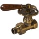 Вентиль RETROstyle латунный 3/4 с дер. ручкой угловой  (RS 217W 3/4