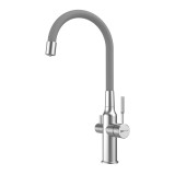 Смеситель Lemark Expert LM5083S-Gray для кухни  с подключением к фильтру с питьевой водой — 
