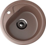 Круглая мойка с отверстием под смеситель ULGRAN U-500 терракот — 