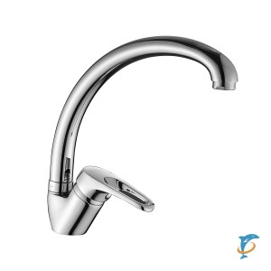 Смеситель DECOROOM DR21021 одноручный  для кухни с высоким поворотным изливом  (DR21021)