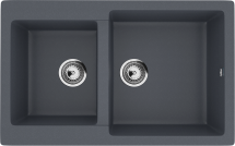 Двухсекционная реверсивная мойка ULGRAN U-505 антрацит — 