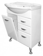 Тумба с раковиной Misty Дрея - 65 с бельевой корзиной — 