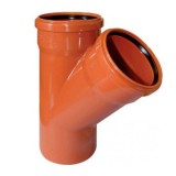 Тройник канализационный Ф110/110/45* (Политек) наружный — тройник канализационный Ф110/110/45* (Политек) наружный