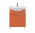 Мебель для ванной Misty Джулия 65 с зеркало-шкафом прямая оранжевая