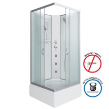 Душевая кабина Niagara NG-1108-14BKG (900х900х2000) с полкой — 