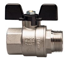 Кран Stout шаровой муфтовый полнопроходной 1/2 г/ш (бабочка) — 