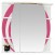 Мебель для ванной Misty Каролина 80 с левым зеркалом розовая витраж