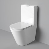 Унитаз напольный Grossman GR-4458SQ (640х360х835) безободковый, белый с тонкой крышкой, микролифт, смыв торнадо &mdash; 