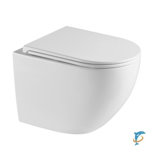 Унитаз подвесной Point Сатурн безободковый, белый, сиденье дюропласт микролифт быстросъем., PN41901  (PN41901)