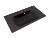 Мебельная раковина Style Line Фортуна 800х450, кварц антрацит — Зеркальный шкаф Style Line Папирус 60/С Люкс белый ЛС-00000303