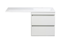 Тумба с раковиной El Fante подвесная Даллас 120 Люкс белая PLUS правая — Тумба с раковиной El Fante подвесная Даллас 120 Люкс белая PLUS правая СС-00000469 + СС-00000565