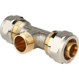 Stout Тройник-переходник с наружной резьбой 3/4"х26 для металлопластиковых труб винтовой &mdash; 