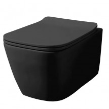 Унитаз подвесной Azario Boca безободковый, чёрный матовый AZ-2002-MB — 