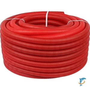 Stout Труба гофрированная ПНД, цвет красный, наружным диаметром 32 мм для труб диаметром 25 мм  (SPG-0002-503225)