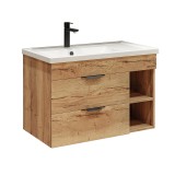 Тумба для комплекта подвесная Grossman &quot;ФОРТА-80 см&quot; с 2-я ящ.дуб галифакс (ум.Фостер-80 Пр.) — 