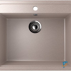 Односекционная мойка с отверстием под смеситель ULGRAN U-104 песочный  (U-104-302)