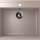 Односекционная мойка с отверстием под смеситель ULGRAN U-104 песочный  (U-104-302)