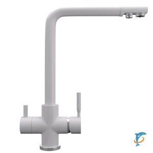 Смеситель для кухонной мойки Ulgran Quartz UQ-016 платина (UQ-016-04)