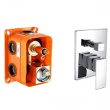 Смеситель скрытого монтажа с переключением на душ с универсальным боксом Хром Kaiser Sonat 34122 — 